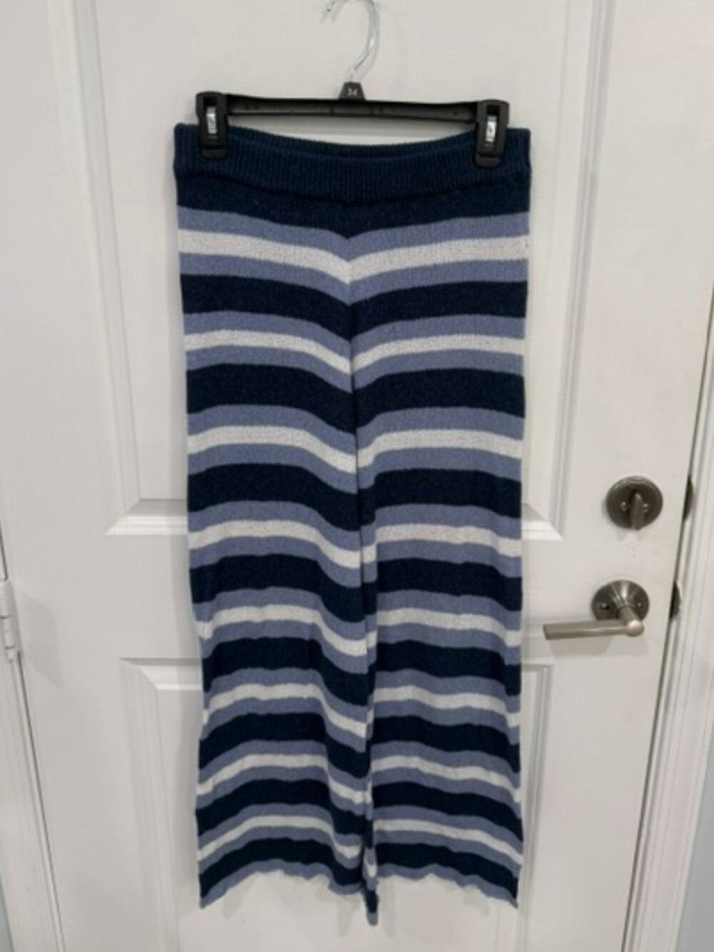 Free People Beach Blue & White Stripe Knit Pants